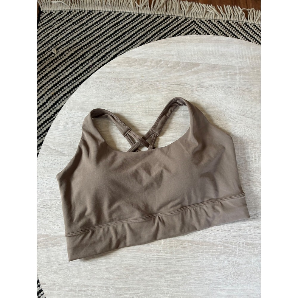HM Move SoftMove Sports Bra Taupe Brown Strappy Cross Back Medium Support XL